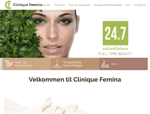 Tablet Screenshot of cliniquefemina.no